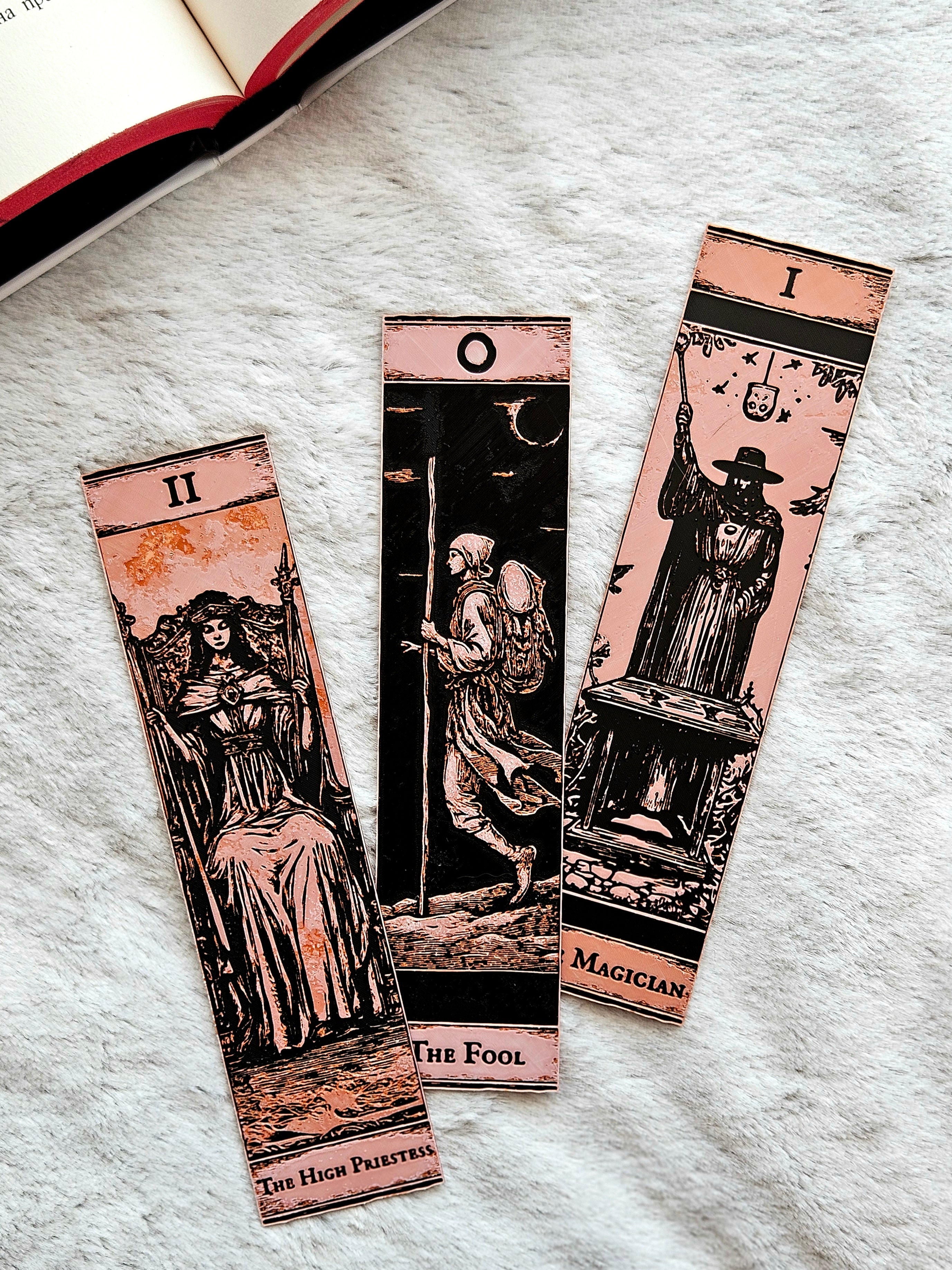 Major Arcana Tarot Bookmarks | 3D Printed Gothic Reader Accessories