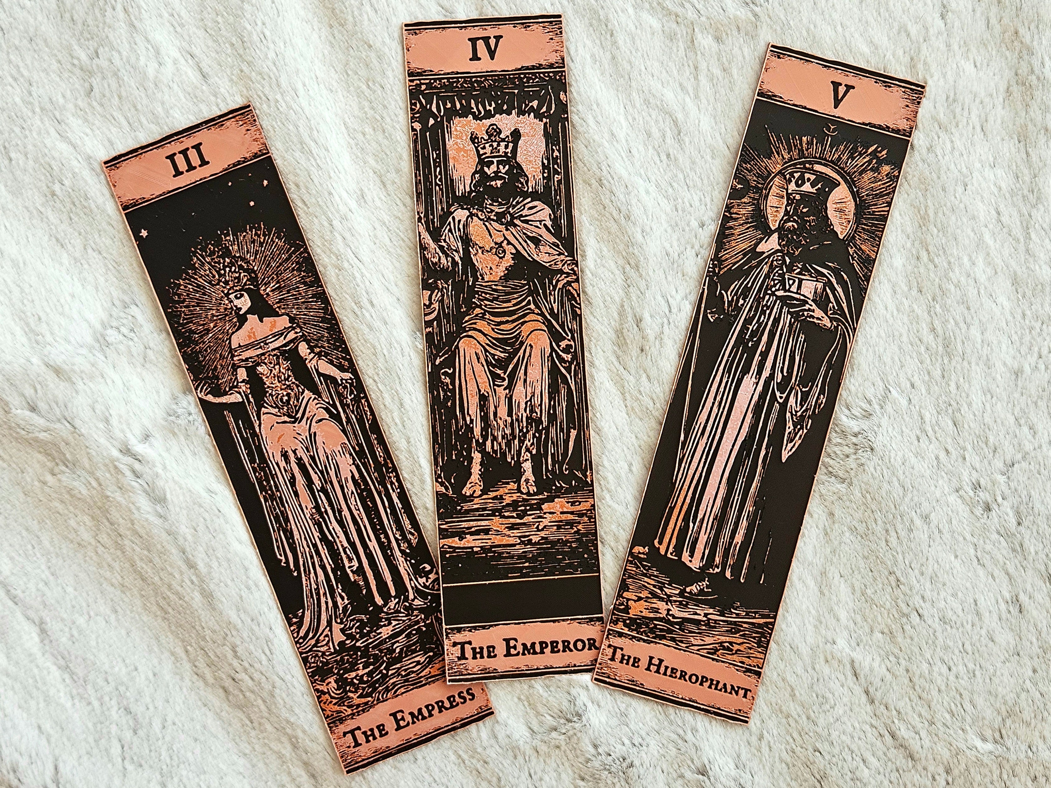 Major Arcana Tarot Bookmarks | 3D Printed Gothic Reader Accessories