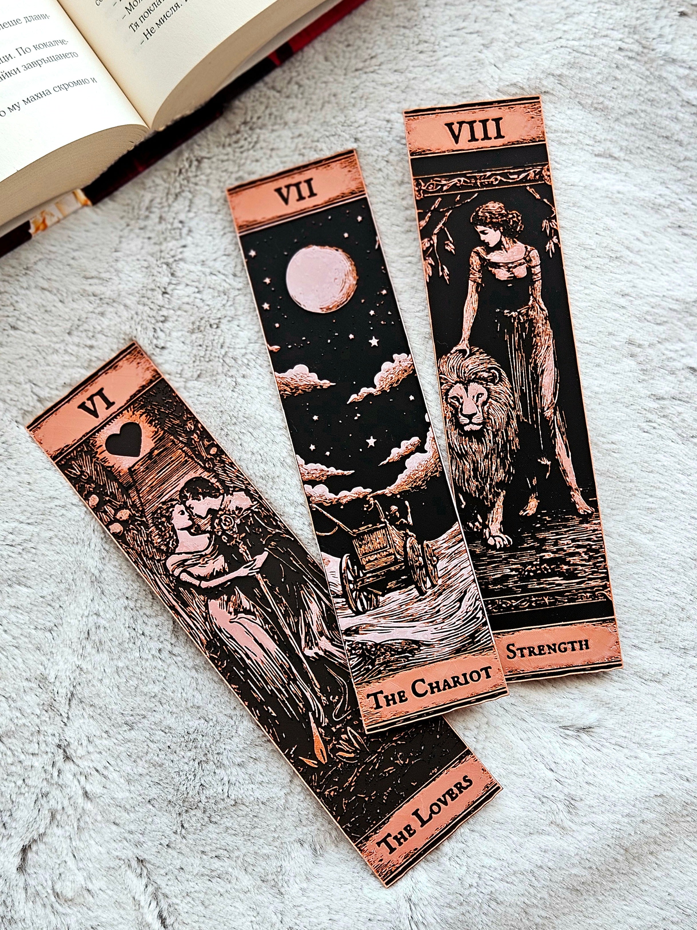 Major Arcana Tarot Bookmarks | 3D Printed Gothic Reader Accessories