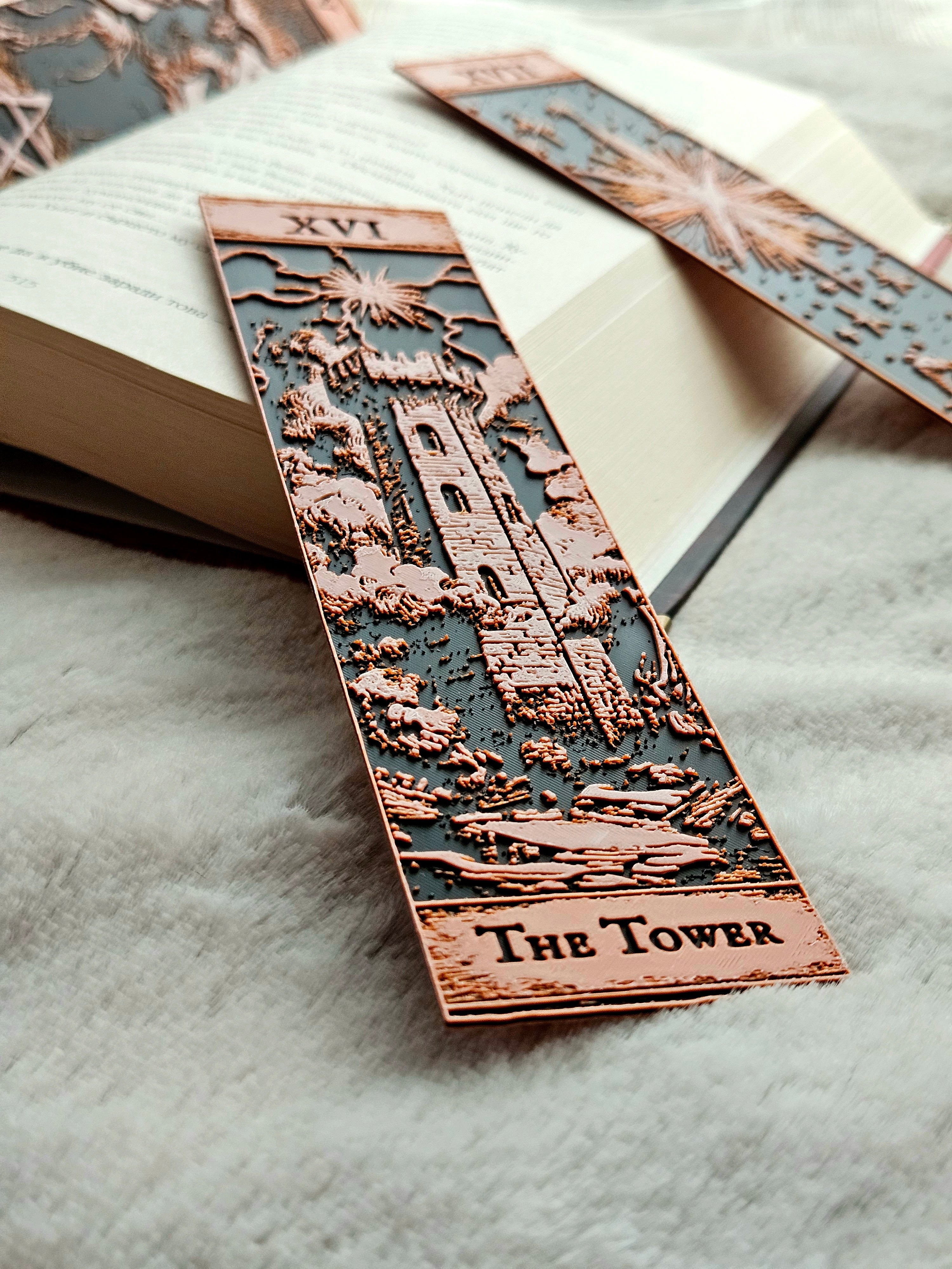 Major Arcana Tarot Bookmarks | 3D Printed Gothic Reader Accessories