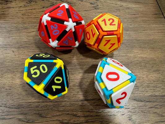 Customizable Clicky Multi-Sided Dice (Multi-Sided Fidget)
