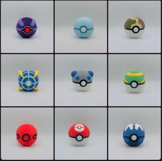 Ultimate Monster Ball Collection – 3D Printed Bundle