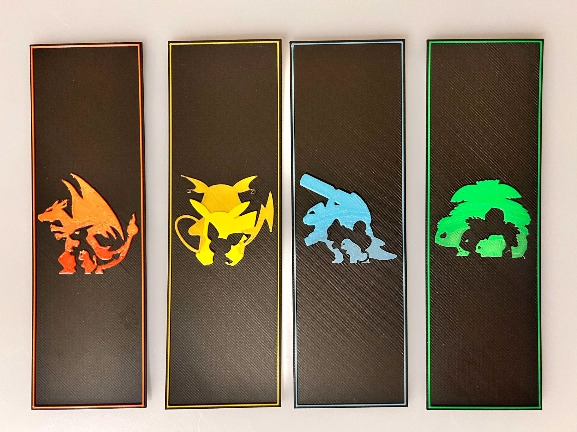 Starter Evolution Silhouette 3D Printed Bookmark Set